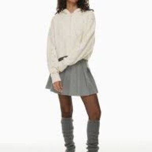 Aritzia Sunday Best Octavia Zip Hoodie creamy white oversized  size XS/S